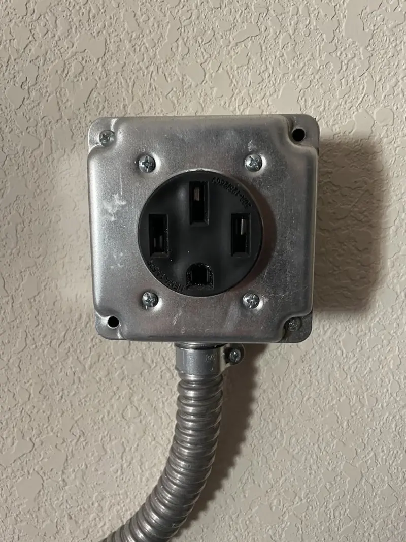 NEMA 14-50 outlet installed for Electrical Panel Upgrade in Whitpain